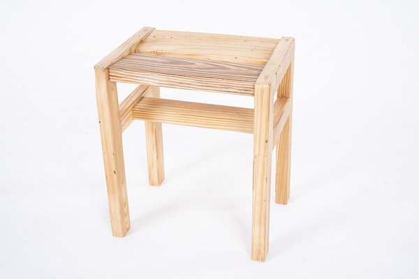 Pine Stool attributed to André Sornay, 1960-US-1398222