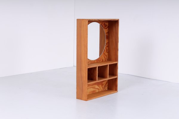 Pine Vanity Mirror Wall Console by Ate Van Apeldoorn for Houtwerk Hattem, 1960s-XT-1357494