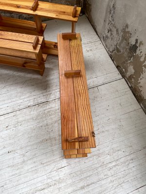 Pine Wall Shelf in the Style of Maison Regain-LCU-991792