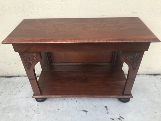 Pine & Walnut Console Table, 1940s-WQQ-1148366