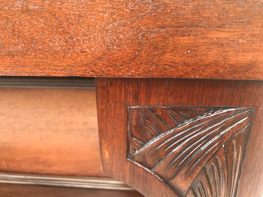 Pine & Walnut Console Table, 1940s-WQQ-1148366