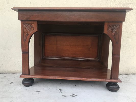 Pine & Walnut Console Table, 1940s-WQQ-1148366