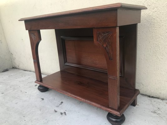 Pine & Walnut Console Table, 1940s-WQQ-1148366