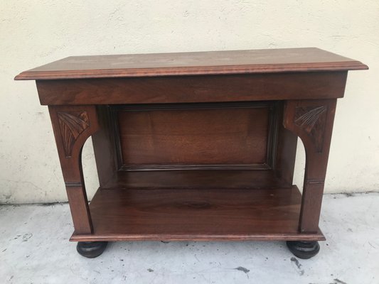 Pine & Walnut Console Table, 1940s-WQQ-1148366