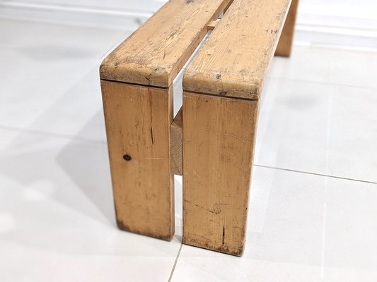 Pine Wood Bench by Charlotte Perriand for Les Arcs-DLN-1278000