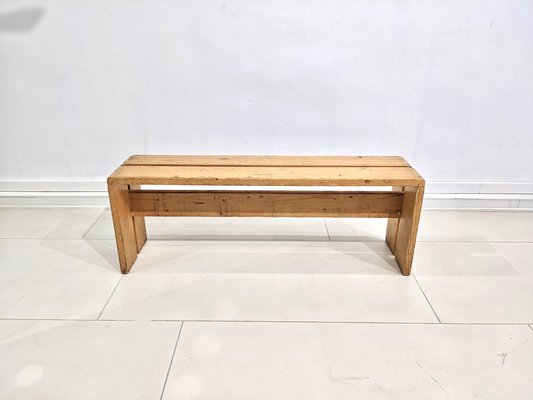 Pine Wood Bench by Charlotte Perriand for Les Arcs-DLN-1278000