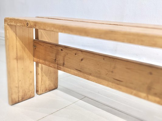 Pine Wood Bench by Charlotte Perriand for Les Arcs-DLN-1278000