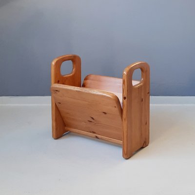 Pine Wood Magazine Holder, 1970s-SJU-1406329