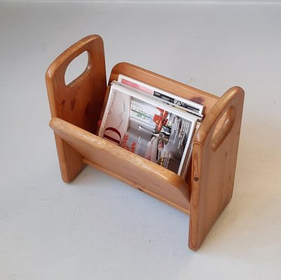 Pine Wood Magazine Holder, 1970s-SJU-1406329