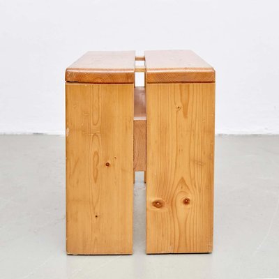 Pine Wood Stool by Charlotte Perriand for Les Arcs-WM-1319209