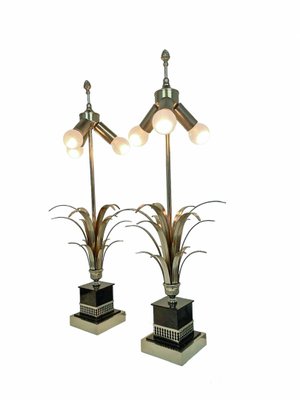 Pineapple Leaf Table Lamps from Boulanger, 1970s, Set of 2-WZZ-843504