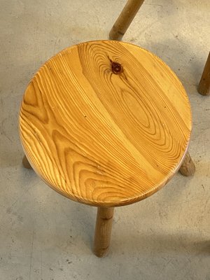 Pinewood Stools in the style of Charlotte Perriand, 1960s, Set of 4-NPC-1811963