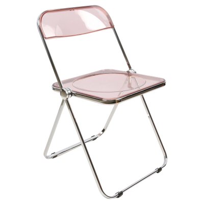 Pink Acrylic Glass Folding Chair by Giancarlo Piretti for Anonima Castelli, 1970s-JDR-1125401