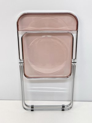 Pink Acrylic Glass Folding Chair by Giancarlo Piretti for Anonima Castelli, 1970s-JDR-1125401