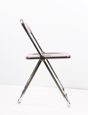 Pink Acrylic Glass Folding Chair by Giancarlo Piretti for Anonima Castelli, 1970s-JDR-1125401