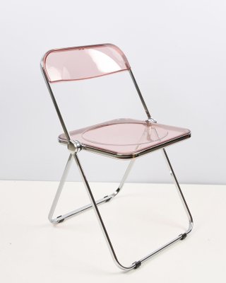 Pink Acrylic Glass Folding Chair by Giancarlo Piretti for Anonima Castelli, 1970s-JDR-1125401