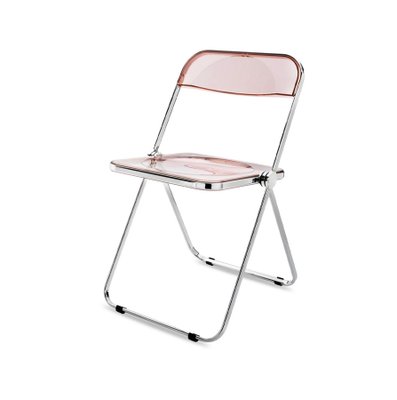 Pink Acrylic Glass Folding Chair by Giancarlo Piretti for Anonima Castelli, 1970s-JDR-1125401