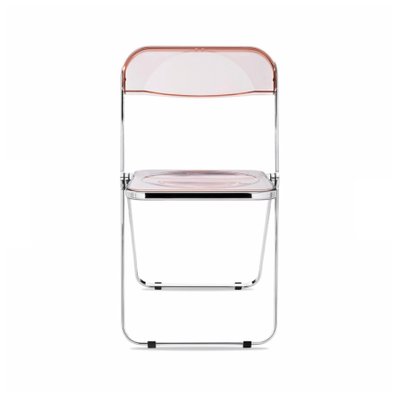 Pink Acrylic Glass Folding Chair by Giancarlo Piretti for Anonima Castelli, 1970s-JDR-1125401