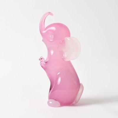 Pink Alabastro Glass Elephant Figurine attributed to Archimede Seguso, 1950s-IXK-1413898