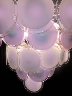 Pink Amethyst Murano Disc Chandelier, 1970s-MBH-1031909