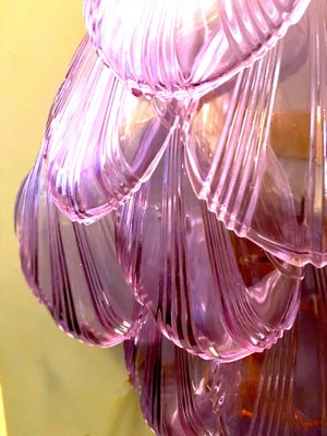 Pink Amethyst Shell Murano Glass Sconces, 1980, Set of 2-MBH-1743354