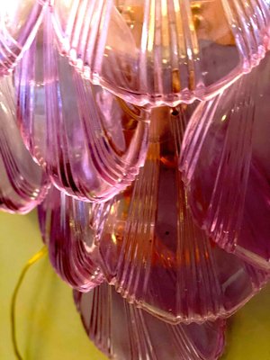 Pink Amethyst Shell Murano Glass Sconces, 1980, Set of 2-MBH-1743354