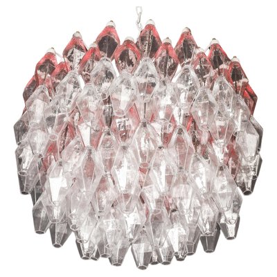 Pink and Clear Murano Glass Grand Chandelier by Carlo Scarpa, 1960s-TRW-1801530