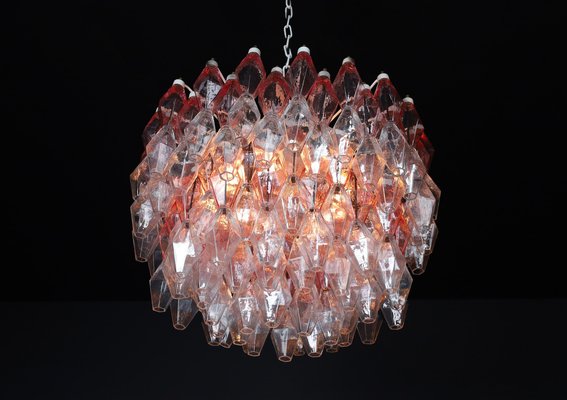 Pink and Clear Murano Glass Grand Chandelier by Carlo Scarpa, 1960s-TRW-1801530