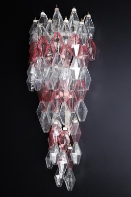 Pink and Clear Murano Glass Wall Chandeliers by Carlo Scarpa, 1960, Set of 2-TRW-1801531