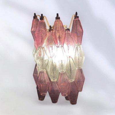 Pink and Clear Poliedri Sconces by Carlo Scarpa for Venini, 1980s, Set of 2-MBH-1732595