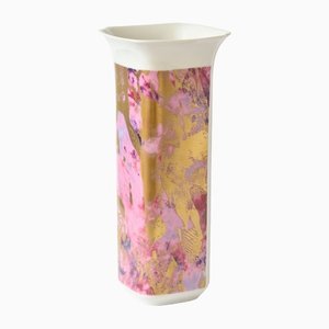 Pink and Gold Porcelain Vase from Hutschenreuther, 1970s-IXK-1421725