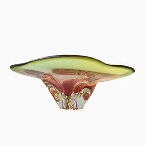 Pink and Green Murano Centerpiece Bowl by Archimede Seguso, 1950s-LCR-782553