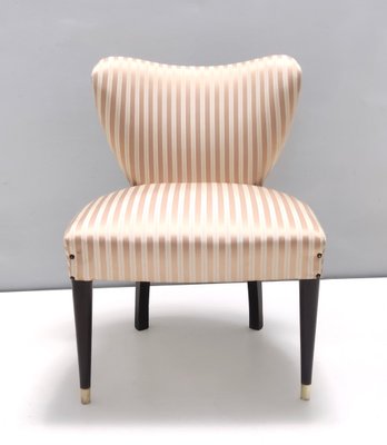 Pink and Tan Satin Side Chairs by Carlo Enrico Rava, 1950s, Set of 2-JPQ-2027137