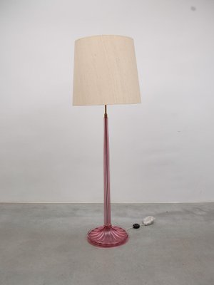 Pink Art Glass Floor Lamp by Barovier E Toso, Italy, 1956-KL-1791128