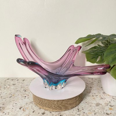 Pink & Blue Murano Center Piece from Sommerso, 1970s-OLQ-1749406