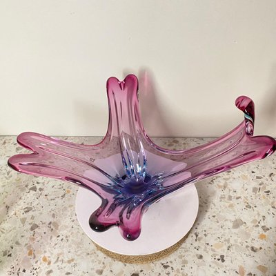 Pink & Blue Murano Center Piece from Sommerso, 1970s-OLQ-1749406