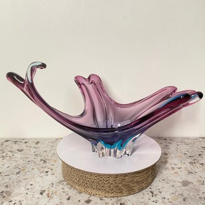 Pink & Blue Murano Center Piece from Sommerso, 1970s-OLQ-1749406