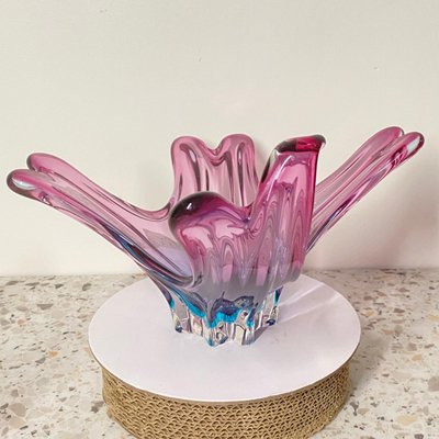 Pink & Blue Murano Center Piece from Sommerso, 1970s-OLQ-1749406