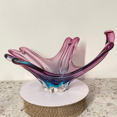 Pink & Blue Murano Center Piece from Sommerso, 1970s-OLQ-1749406