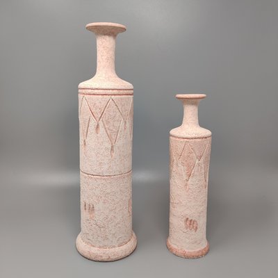 Pink Ceramic Vases, Italy, Set of 2-QGR-1003598