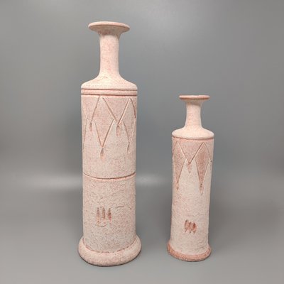 Pink Ceramic Vases, Italy, Set of 2-QGR-1003598