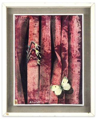 Pink Composition - Original Mixed Media 1971 1971-ZCI-757133