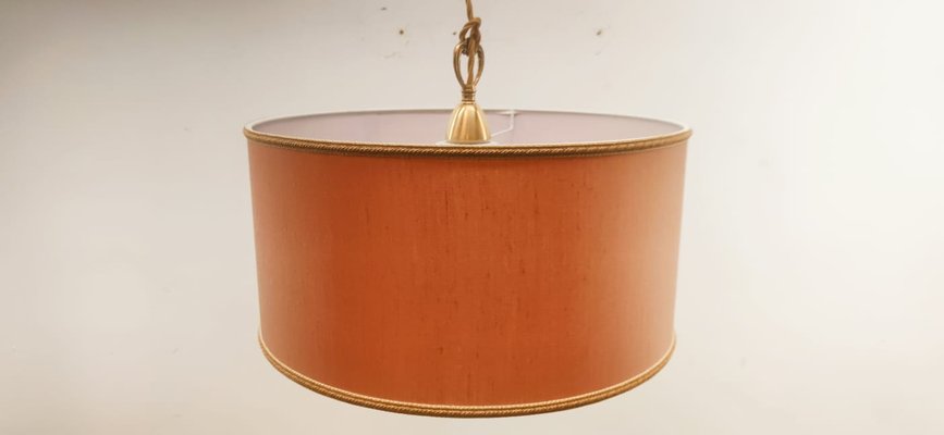 Pink Fabric Suspension Light with Silk Cord-QLH-1175100