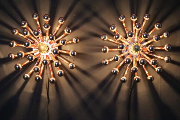 Pink Gold Pistillo Chandelier Table Lamps or Wall Lamps from Valenti Milano, 2010, Set of 2-YF-1764812