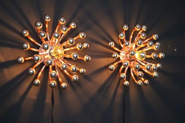 Pink Gold Pistillo Chandelier Table Lamps or Wall Lamps from Valenti Milano, 2010, Set of 2-YF-1764812