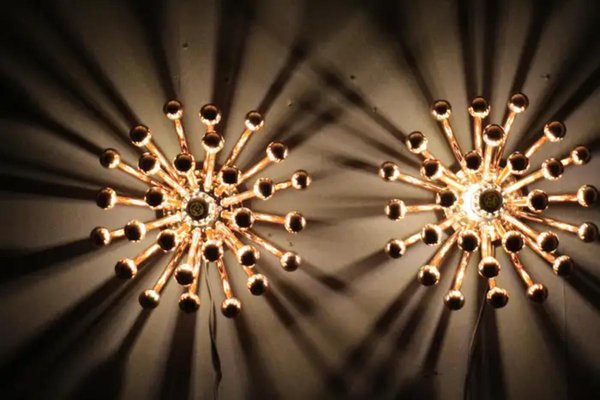 Pink Gold Pistillo Chandelier Table Lamps or Wall Lamps from Valenti Milano, 2010, Set of 2-YF-1764812