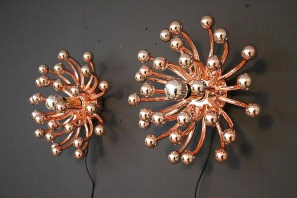 Pink Gold Pistillo Chandelier Table Lamps or Wall Lamps from Valenti Milano, 2010, Set of 2-YF-1764812