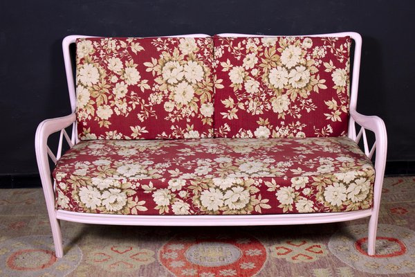 Pink Italian Armchairs and Sofa in Paolo Buffa Style, 1950s, Set of 3-MBH-1031860