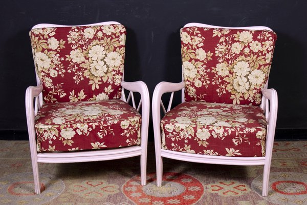 Pink Italian Armchairs and Sofa in Paolo Buffa Style, 1950s, Set of 3-MBH-1031860