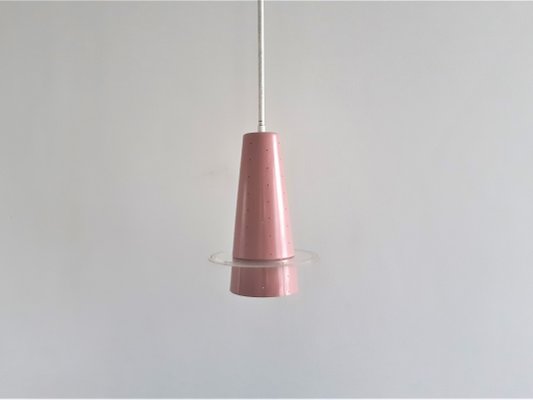 Pink Model 205 Conical Pendant Lamp from Evenblij, the Netherlands, 1960s-NV-1065541